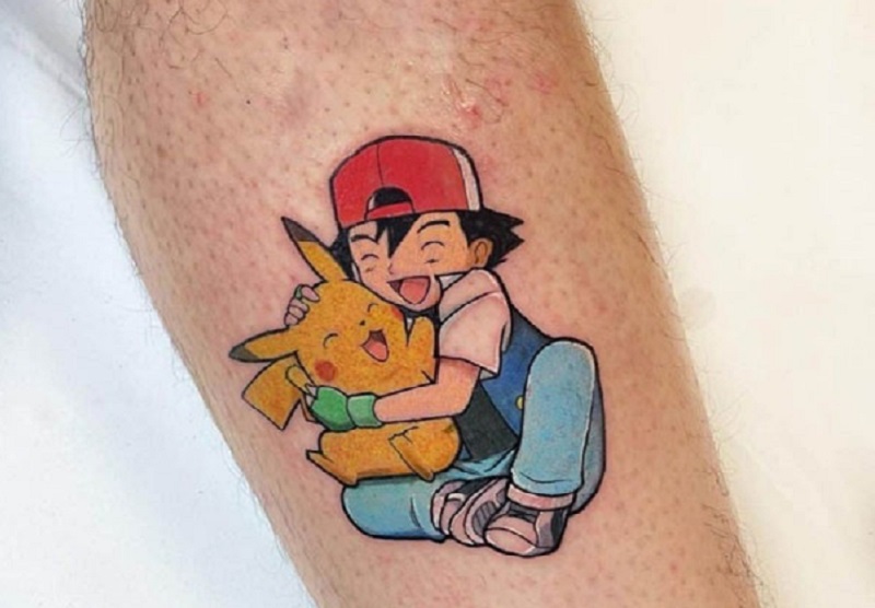 Hình xăm Pikachu thể hiện tình bạn đẹp