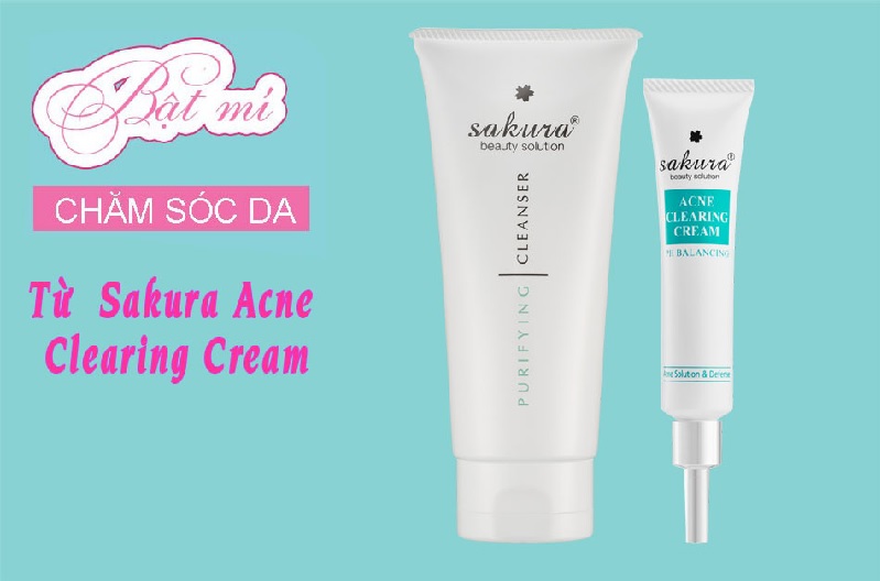 Kem trị mụn dành cho da dầu Sakura Acne Clearing Cream