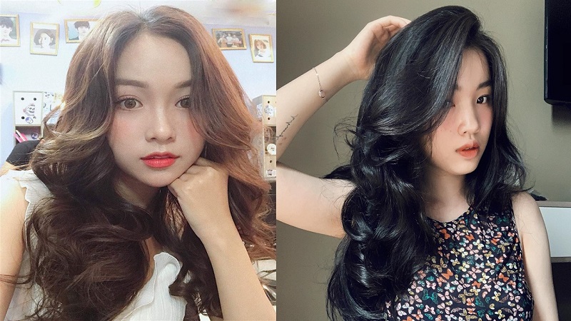 Tóc dài xoăn lọn bồng bềnh